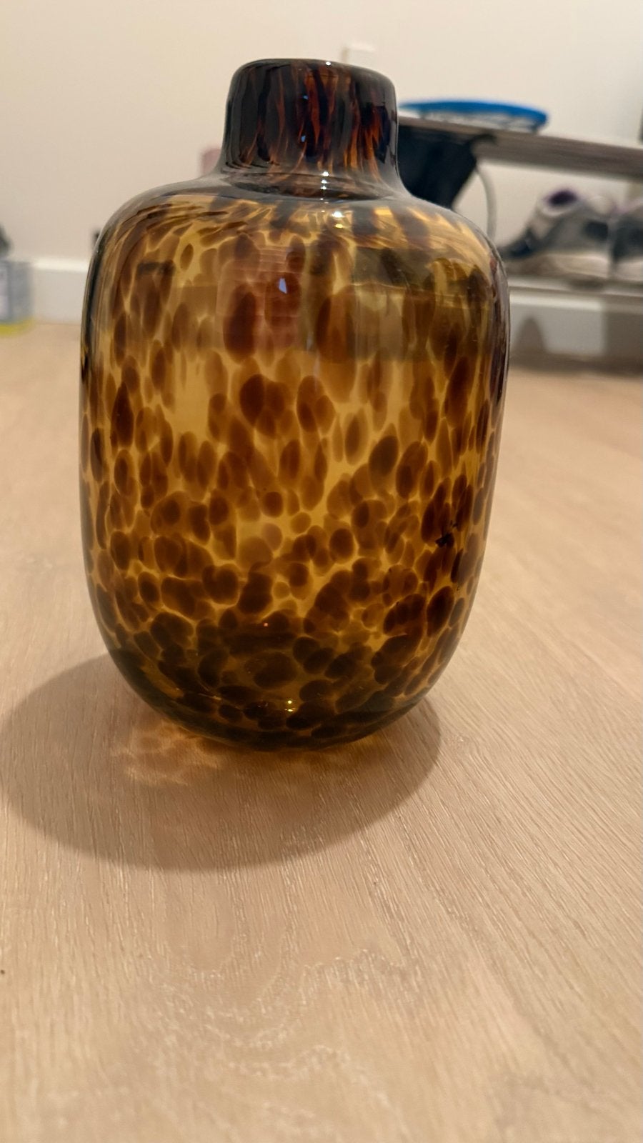 Decoratieve glazen vaas met luipaardprint, Ophalen