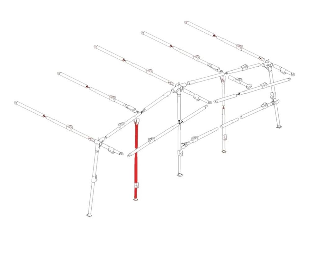 Isabella voortent frame carbon G18, met staander en verandas, Caravans en Kamperen, Ophalen