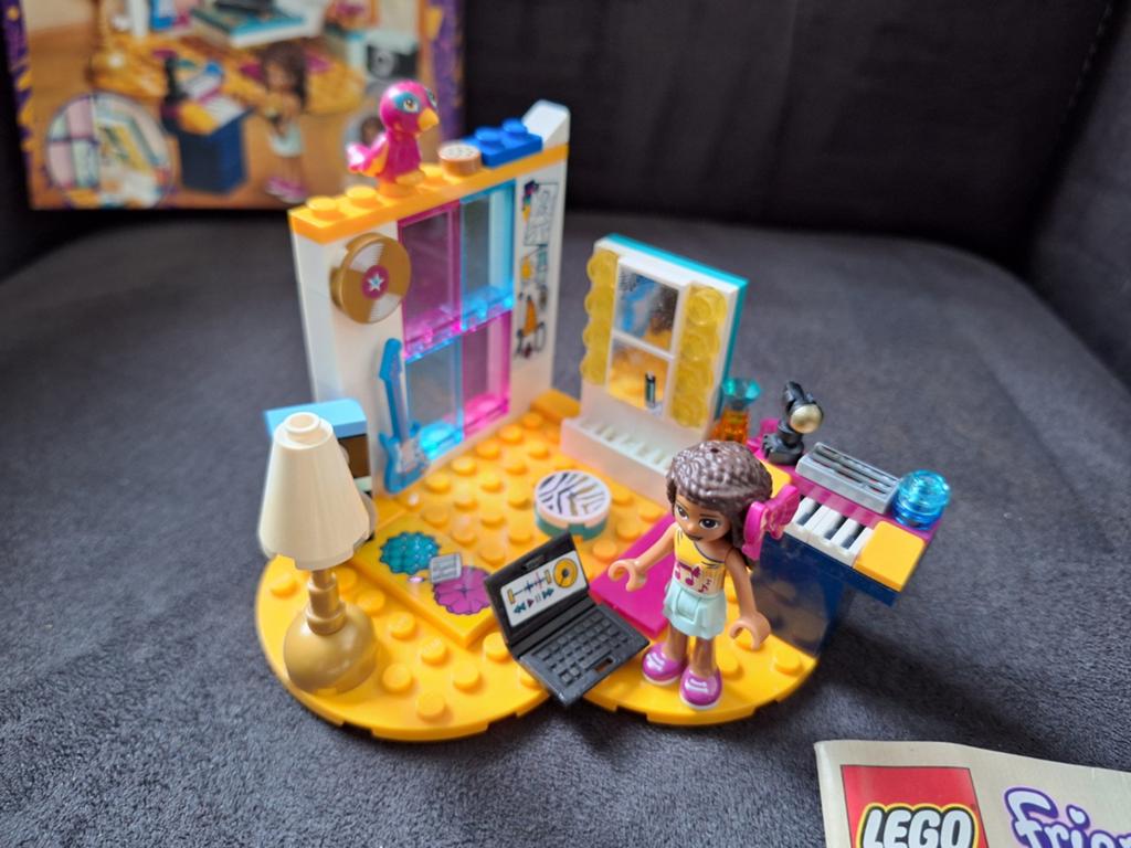 LEGO Friends Andrea's Slaapkamer (41341) met doos en boekje, Ophalen of Verzenden, Zo goed als nieuw, Overige merken