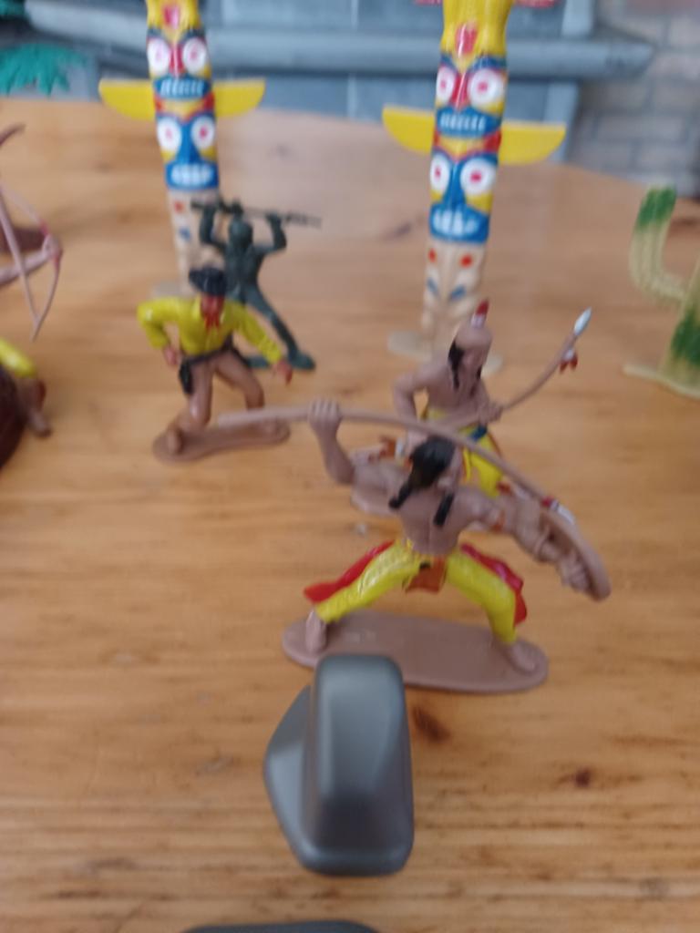 Indianen en Cowboys vintage Speelfiguren Set, Antiek en Kunst, Antiek | Speelgoed, Ophalen of Verzenden