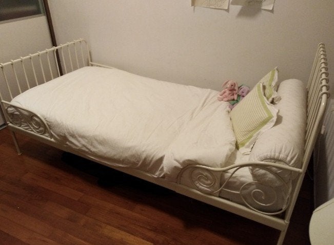 Meegroeibed MINNEN Ikea 80x200 Wit, Kinderen en Baby's, 70 tot 85 cm, Zo goed als nieuw, 180 cm of meer, Ophalen