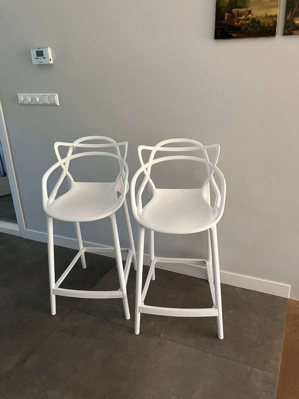 2 Geweldige mooie nieuwe barkrukken voor binnen als buiten, Huis en Inrichting, Barkrukken, Ophalen, Kunststof, Met voetsteun