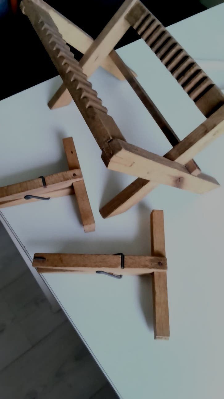 Vintage laboratorium reageerbuis materialen. Knijpers, rekje, Ophalen of Verzenden