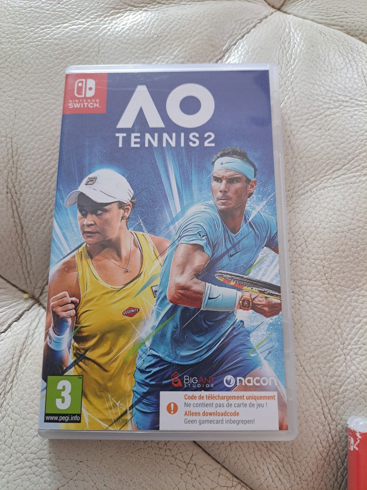 AO Tennis 2 - Nintendo Switch (Alleen Downloadcode), Spelcomputers en Games, Games | Nintendo Switch, Ophalen of Verzenden, Zo goed als nieuw