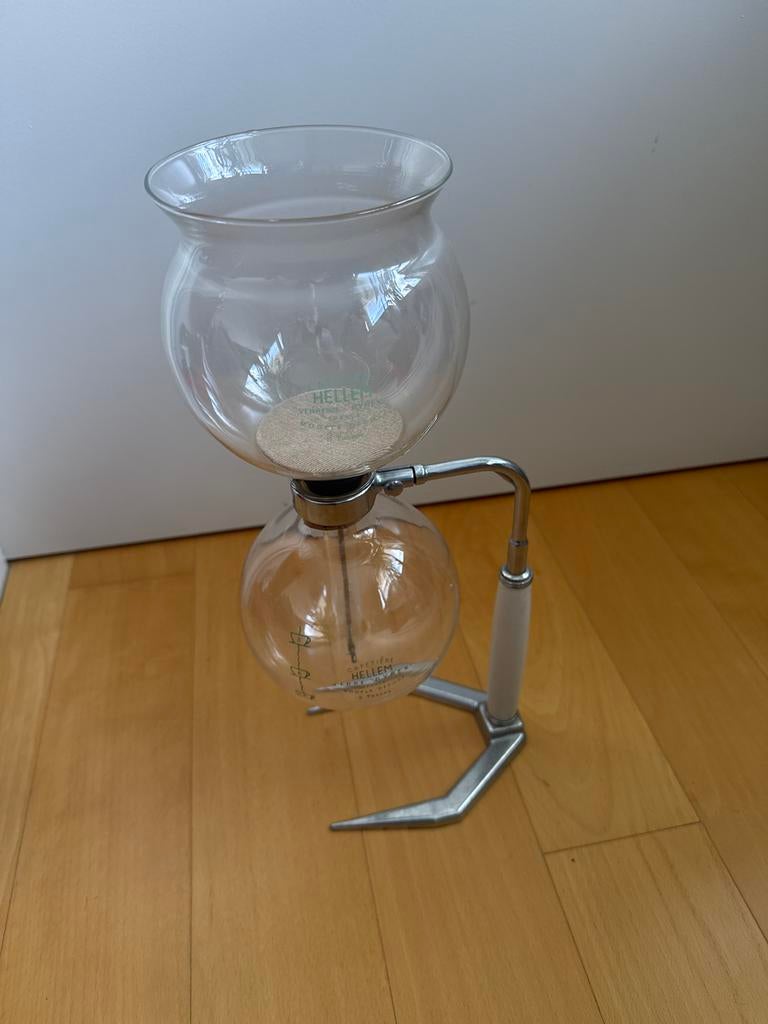 Unieke Antieke Hellem Pyrex Cafetière - 8 Tassen, Antiek en Kunst, Ophalen of Verzenden