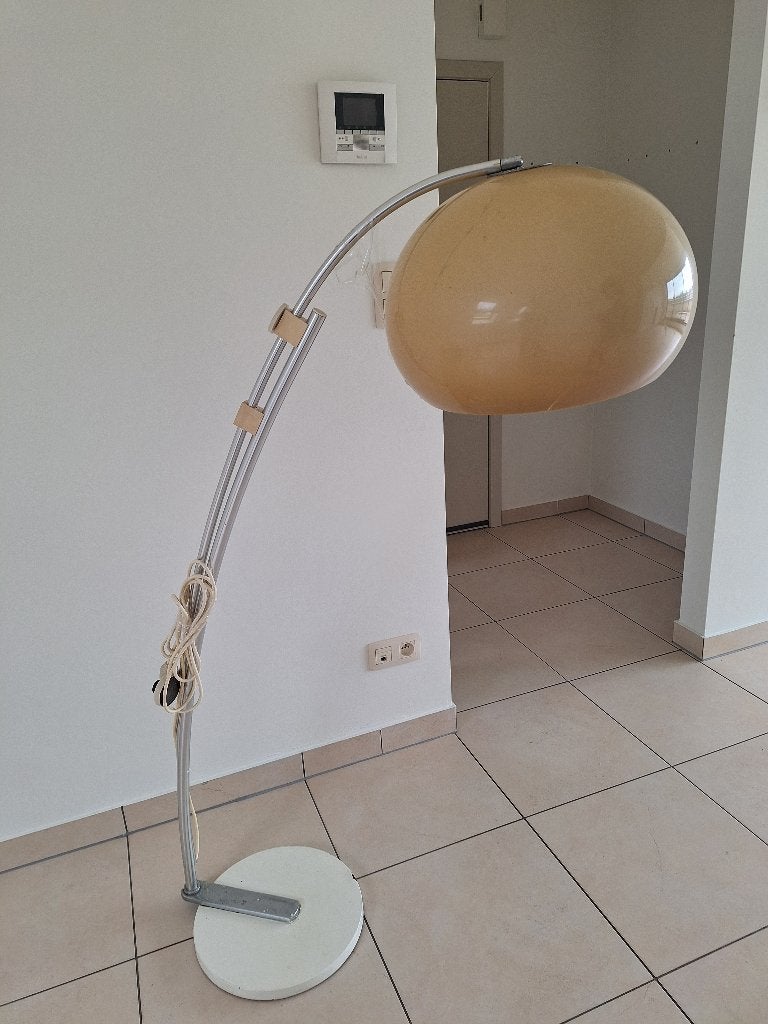 Vintage booglamp Hustadt Leuchten, Ophalen, Gebruikt, Vintage, 150 tot 200 cm
