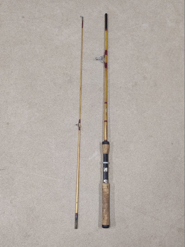 Vintage hengel spin fiwa ohio nr.52 glas 1,65 meter, Watersport en Boten, Ophalen, Gebruikt, Werphengel