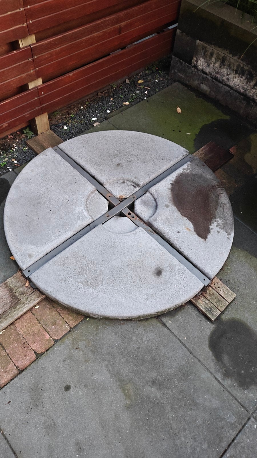 Parasolvoet tegels, Ophalen, Gebruikt, Minder dan 1 meter, Parasolvoet