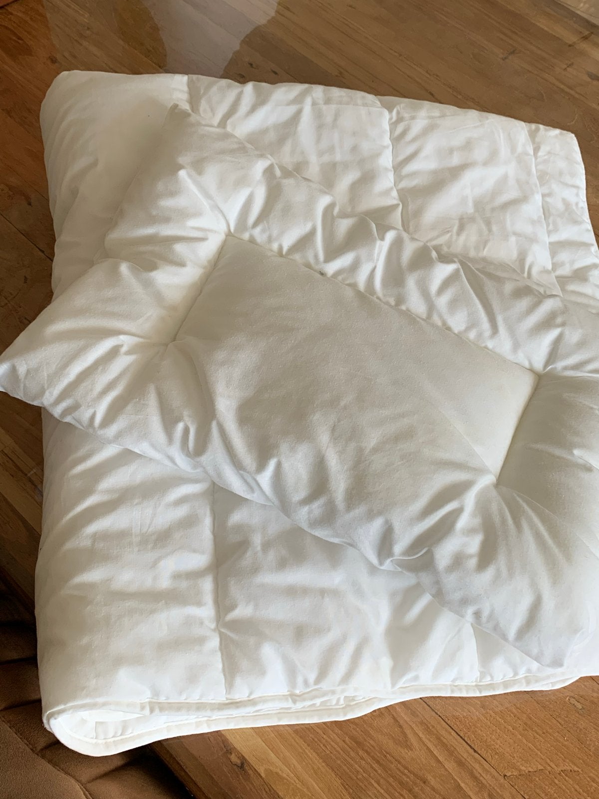 GRATIS. Peuterdekbed met kussen, Jongetje of Meisje, Wit, Ophalen of Verzenden, Deken of Dekbed
