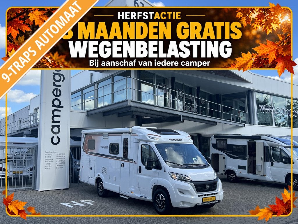 Weinsberg Pepper 600 MEG 9-T AUTOMAAT ENKELE BEDDEN FIAT 8, Caravans en Kamperen, Automaat, Koelkast, Ringverwarming, Fiat