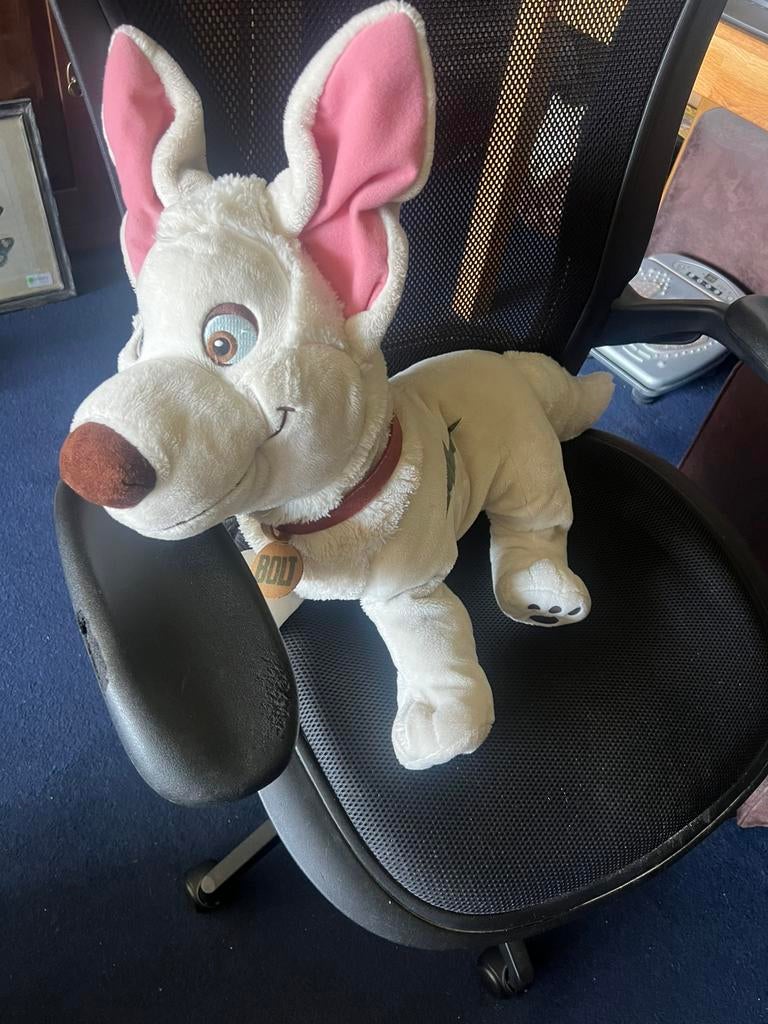 Vintage Jaren ‘80 Disney Nicotoy Bolt Knuffel Hond., Ophalen of Verzenden, Overige figuren, Zo goed als nieuw, Knuffel