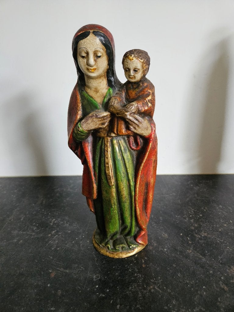 Maria beeld met kindje Jezus, Ophalen, Zo goed als nieuw, Beeld(je), Christendom | Katholiek