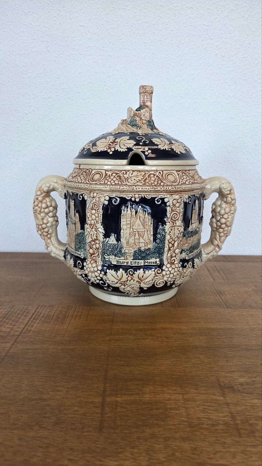Vintage Punch Bowl met Kasteelmotieven, Antiek en Kunst, Ophalen of Verzenden