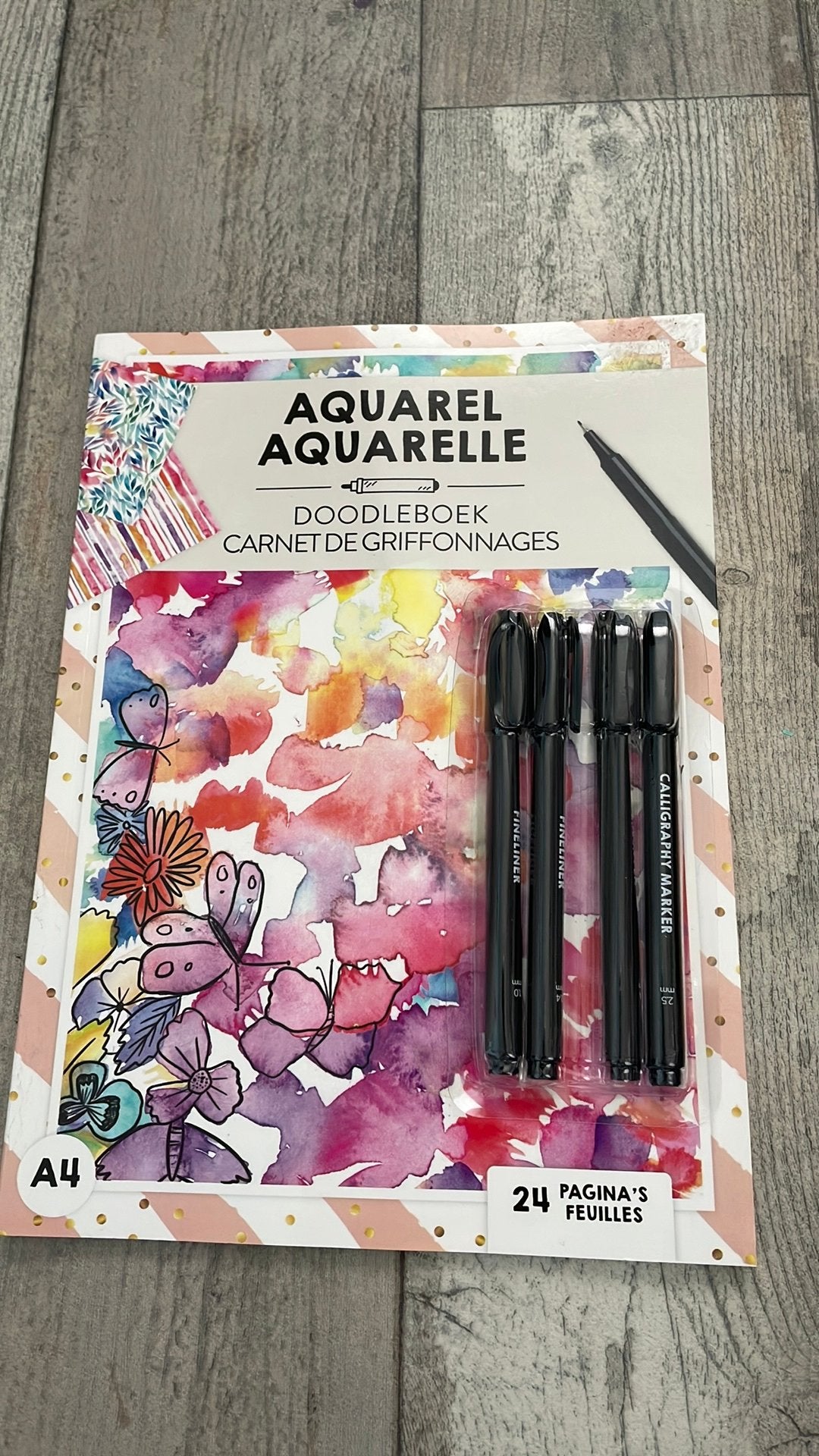 Aquarel aquarelle doodleboek carnet de griffonnages, Ophalen, Nieuw