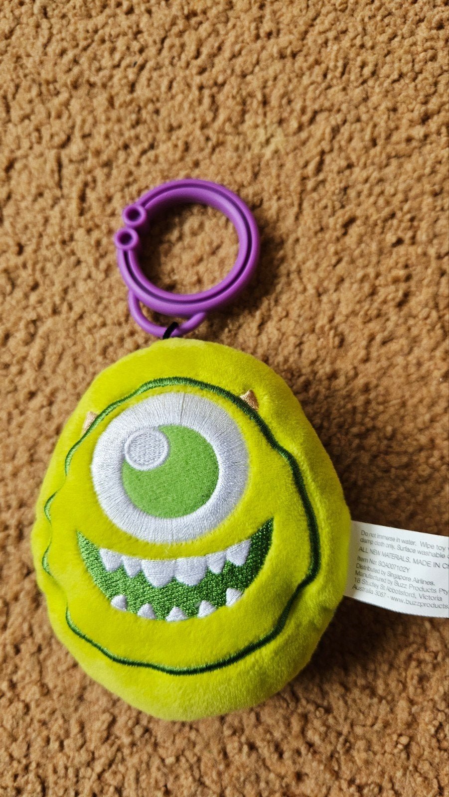 Disney pluche sleutelhanger Monsters Inc, Ophalen of Verzenden, Overige typen