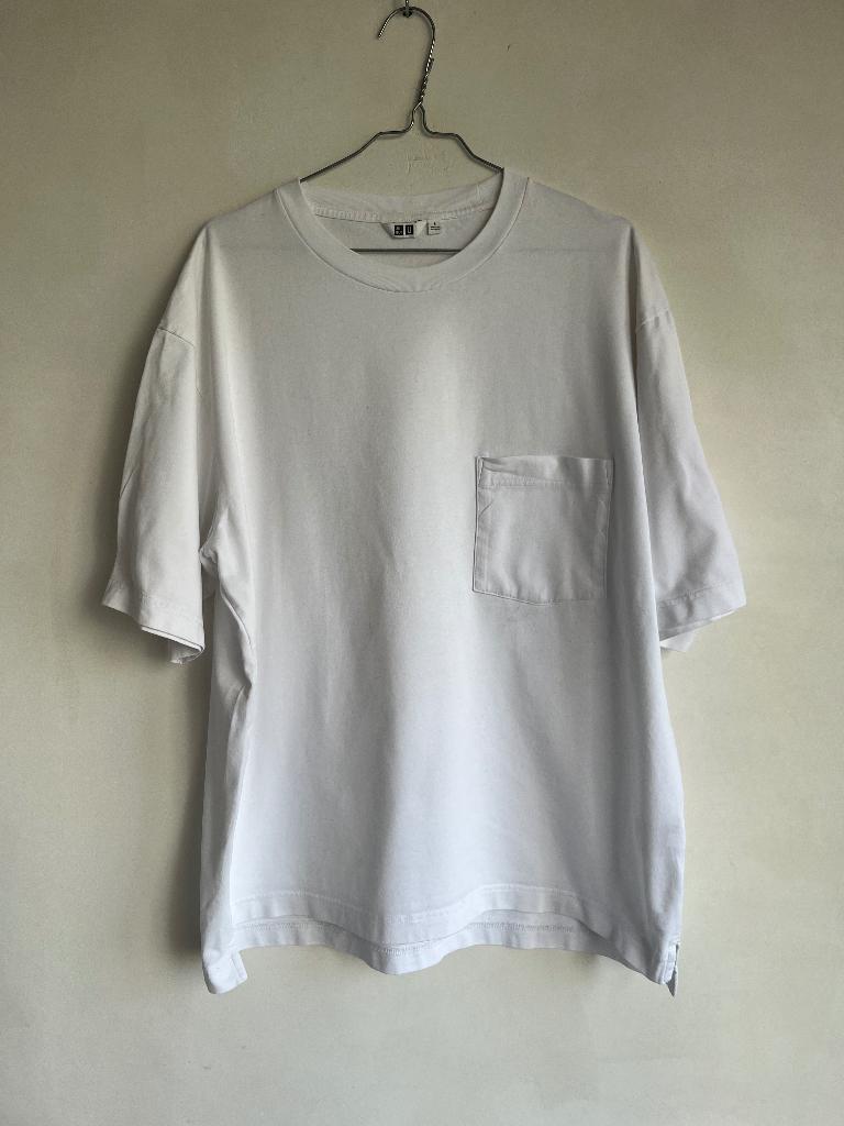 Uniqlo t-shirt wit maat L, Kleding | Heren, T-shirts, Maat 52/54 (L), Uniqlo, Verzenden, Wit