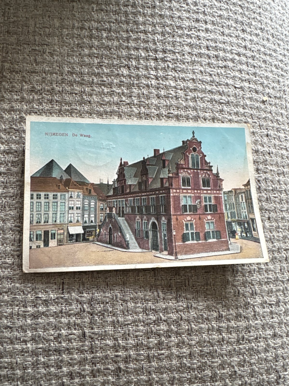 Oude Ansichtkaart Nijmegen De Waag 1919, Ophalen of Verzenden, Voor 1920, Gelopen, Gelderland