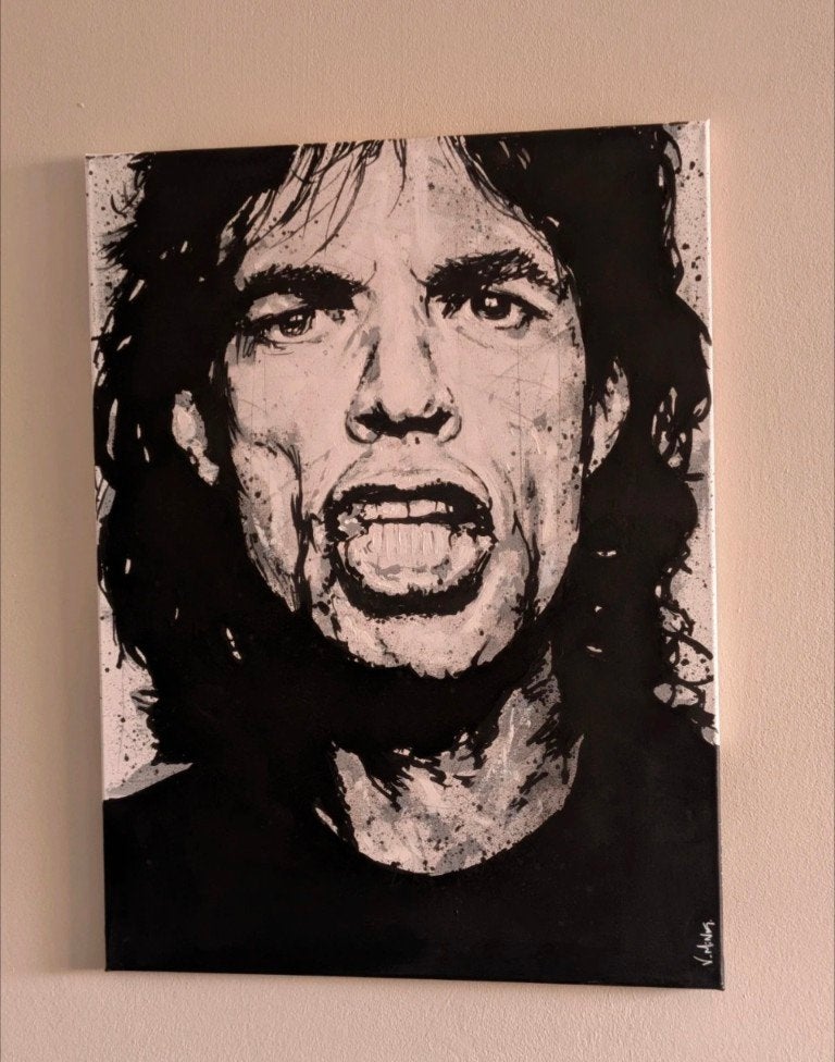 Mick Jagger Portret - Vincent Mink - 60 x 80 cm, Ophalen of Verzenden, Nieuw