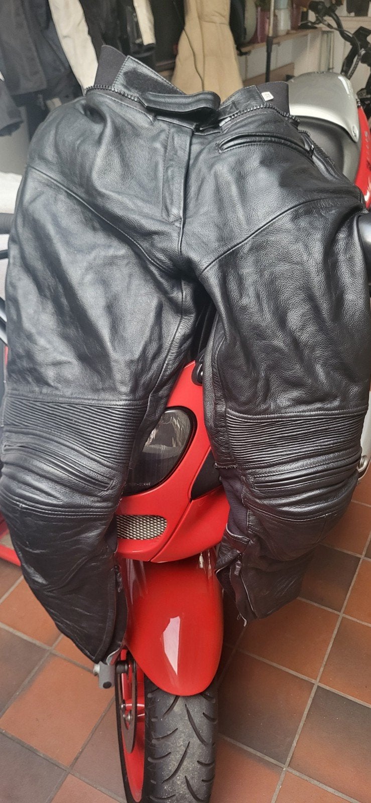 IXS Leren Motorbroek - Maat 22 (Korte L/44) - Zwart, Broek | leer, Ophalen of Verzenden, IXS, Dames