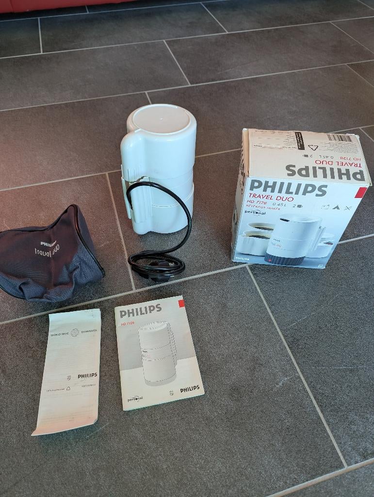 Philips Travel duo waterkoker, Minder dan 1 liter, Ophalen of Verzenden, Gebruikt