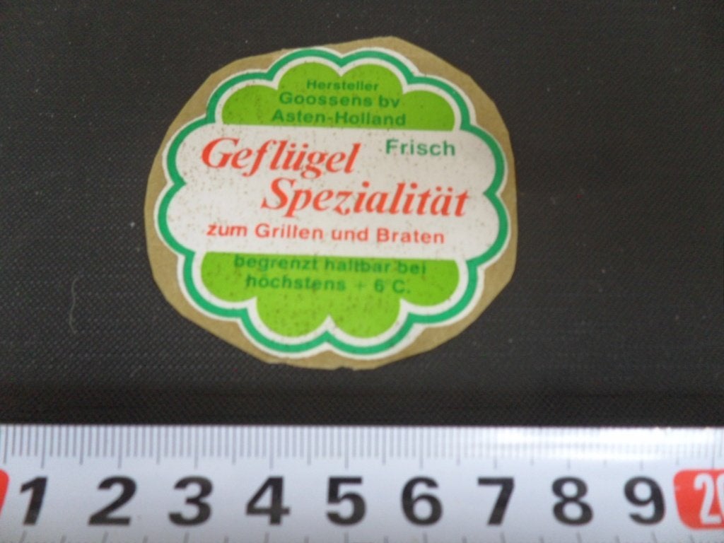sticker goossens asten geflügel spezialität grillen / braten, Verzamelen, Ophalen of Verzenden, Zo goed als nieuw