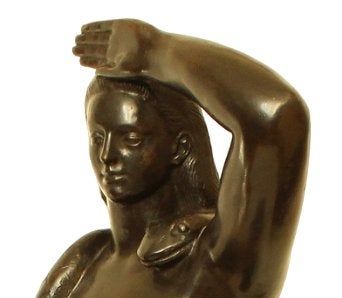 BRONZEN BEELD Cyriel De Brauwer EVA DE VERLEDING DE ZONDEVAL, Ophalen, Brons, Beeld