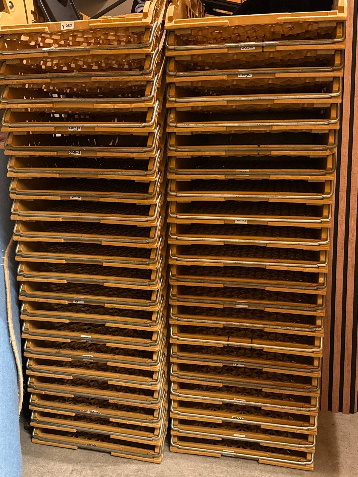 Stapelbare kratten/bakken, ideaal voor opslag, Doe-het-zelf en Verbouw, Kratten en Dozen, Ophalen, Gebruikt, 40 tot 60 cm, 50 tot 75 cm