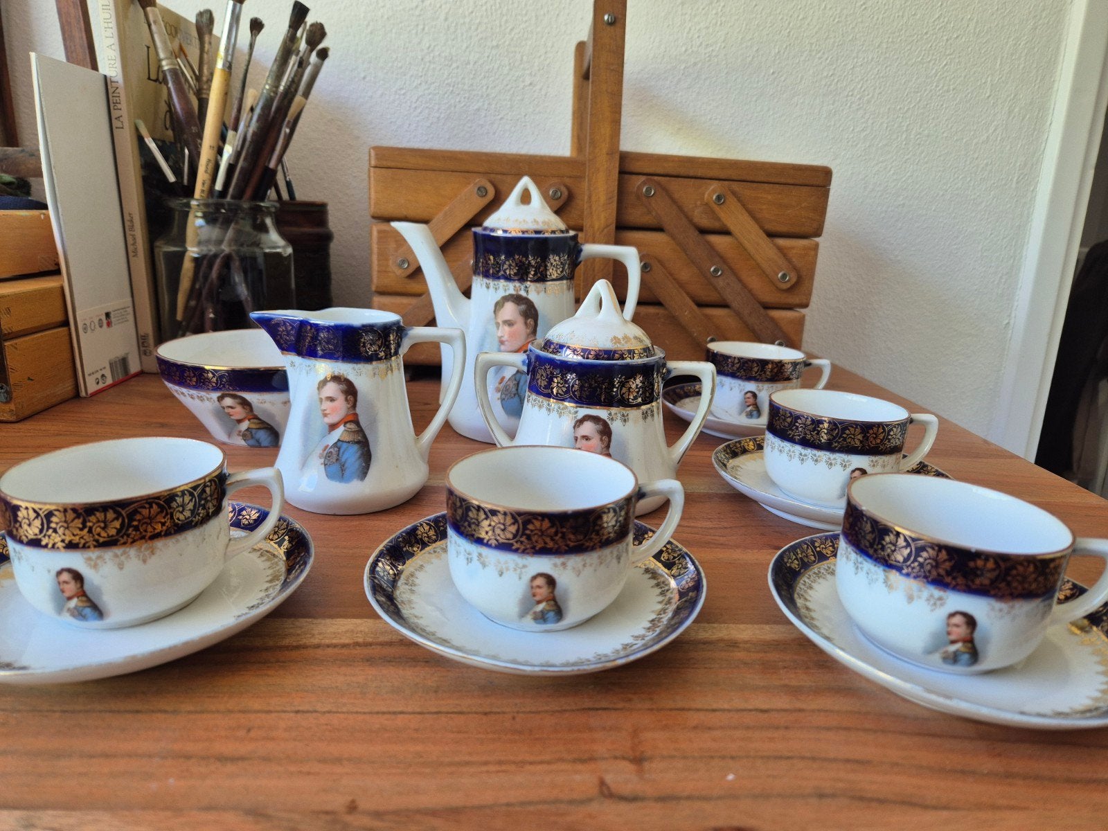 Antiek Napoleon Servies - Koffie/Thee Set, Ophalen of Verzenden
