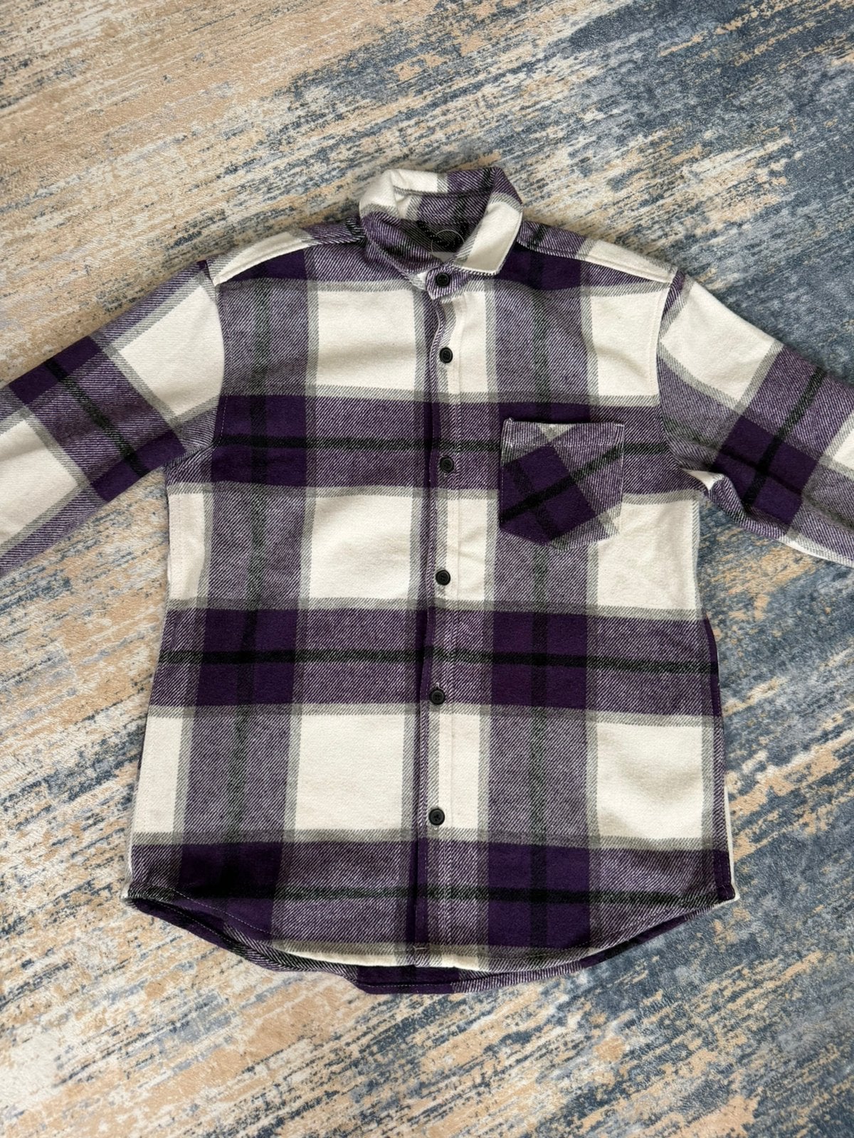 Pull&Bear Oversized Thick Brushed Checked Shirt | Size S, Kleding | Heren, Ophalen of Verzenden, Zo goed als nieuw, Maat 46 (S) of kleiner
