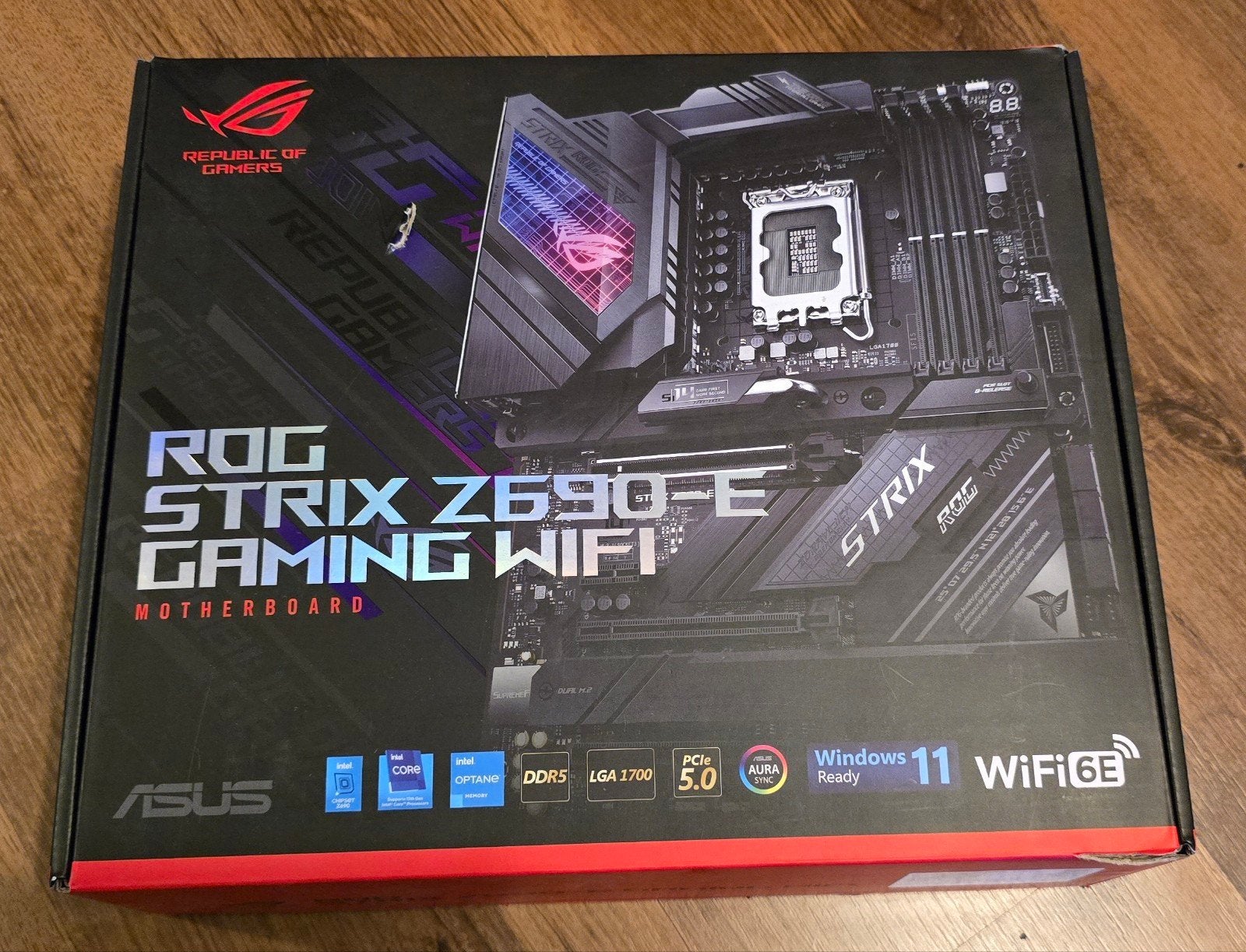 ASUS ROG STRIX Z690-E GAMING WIFI Moederbord, LGA 1700, Ophalen of Verzenden, Zo goed als nieuw, DDR5