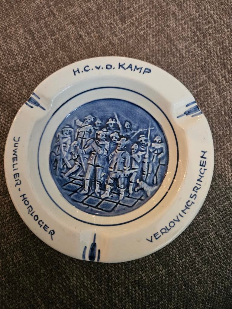 H.C. v.d. Kamp Juwelier reclame asbakje, Antiek en Kunst, Ophalen of Verzenden