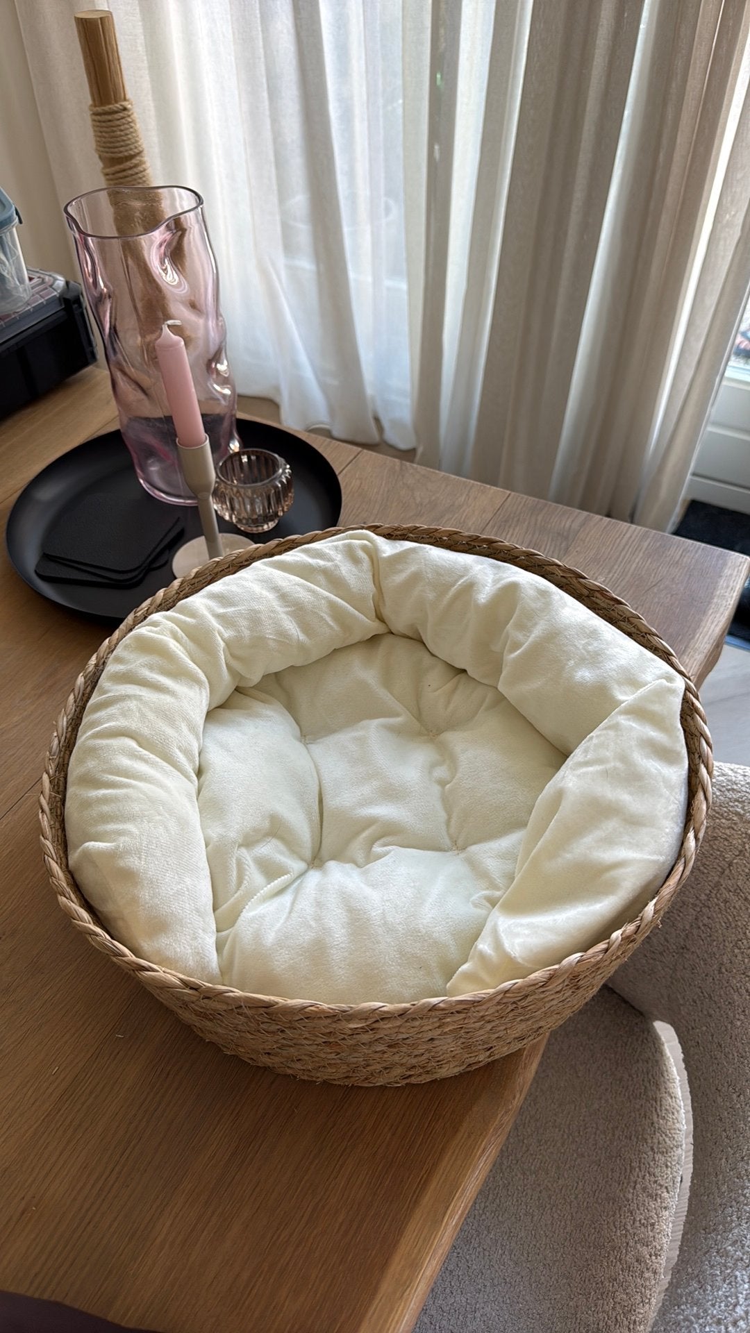 Mandje voor kat (nieuw!), Dieren en Toebehoren, Kattenmanden, Ophalen, Nieuw, Pluche