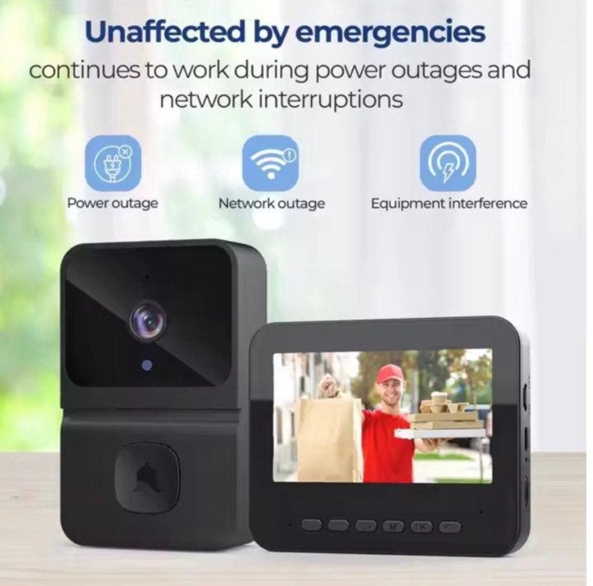 Draadloze Video Deurbel met 4.3” Scherm – Full HD, Huis en Inrichting, Ingebouwde camera, Draadloos, Ophalen of Verzenden, Zo goed als nieuw