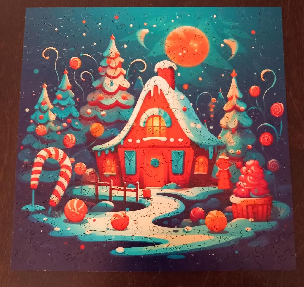 Wooden puzzel huisje A4/A3-formaat, Hobby en Vrije tijd, Denksport en Puzzels, Ophalen of Verzenden, 500 t/m 1500 stukjes