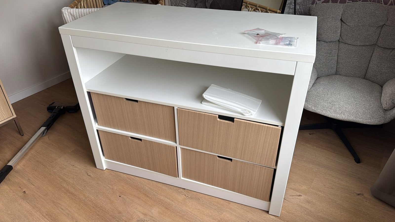 Witte bopita commode met lades, Kinderen en Baby's, Kinderkamer | Commodes en Kasten, Ophalen, Gebruikt, 50 tot 70 cm, 100 cm of meer