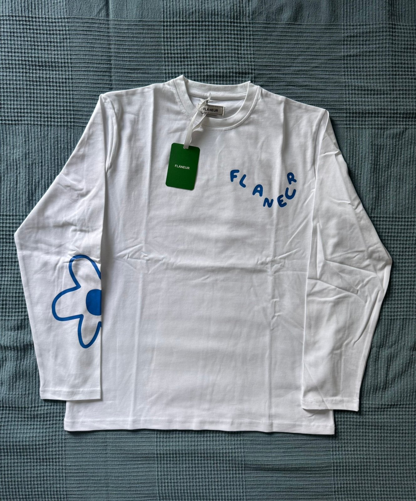 Flâneur Longsleeve Wit M – Blue Graphic – Nieuw, Kleding | Heren, Ophalen of Verzenden, Nieuw, Maat 48/50 (M), Wit