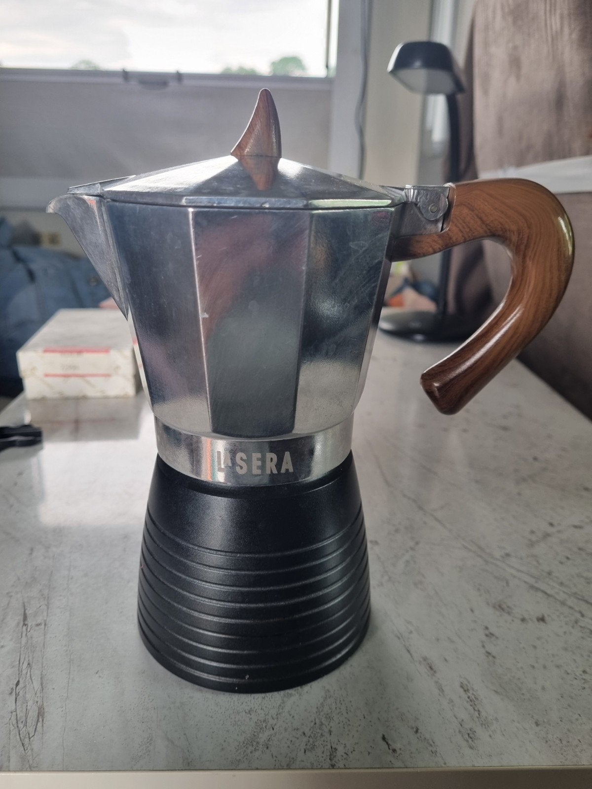 Vintage La Sera percolator - Zo goed als nieuw, Ophalen of Verzenden, Zo goed als nieuw, Overige modellen, Gemalen koffie