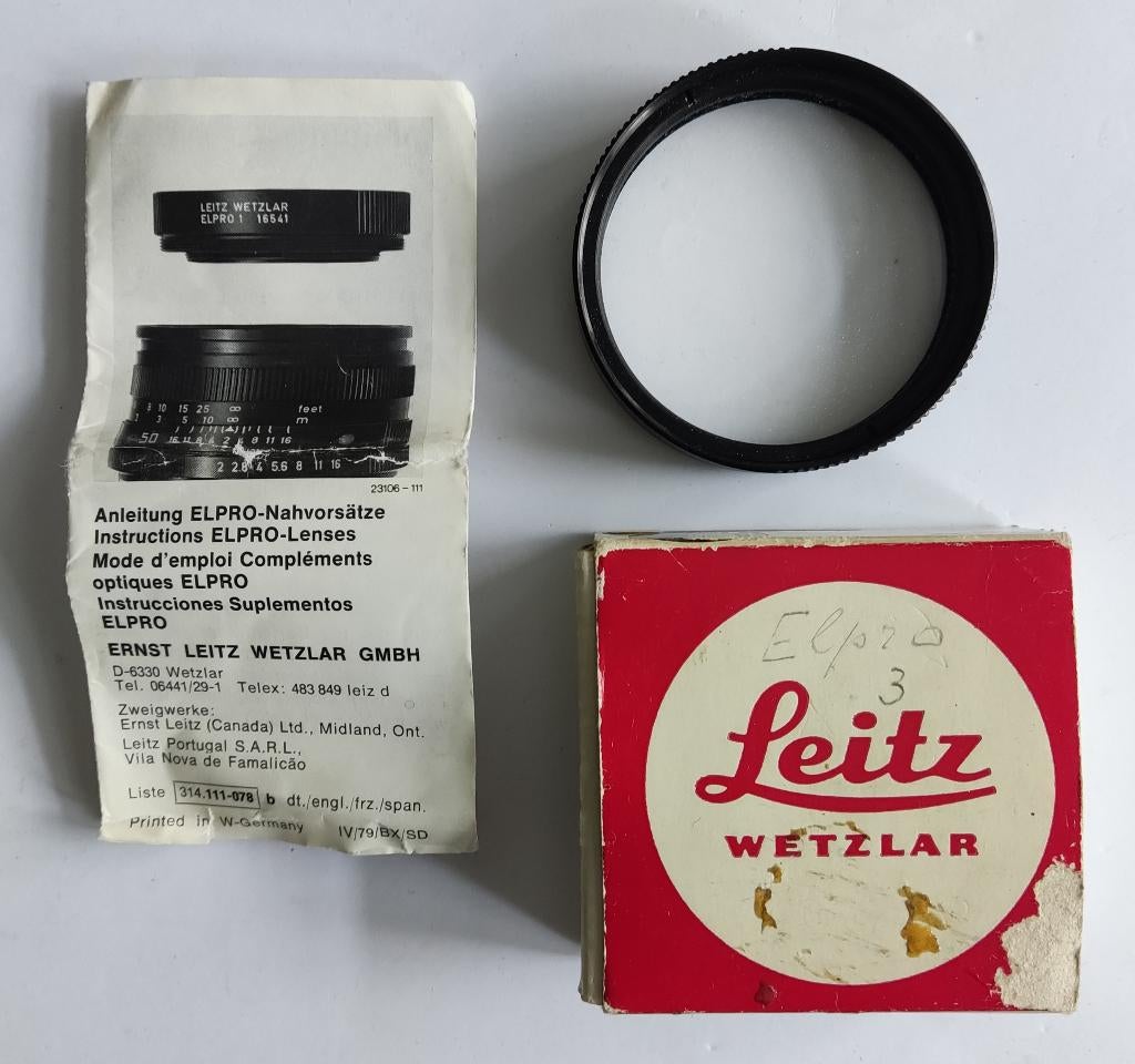 Leitz Wetzlar Elpro 3 16543 lens in doosje, Ophalen of Verzenden, Gebruikt