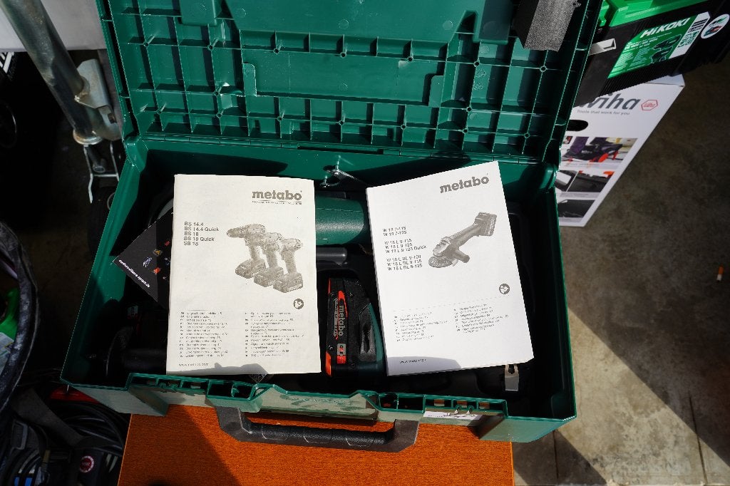 Foto 4 van Metabo accuboormachine en haakse slijper set - Nieuw