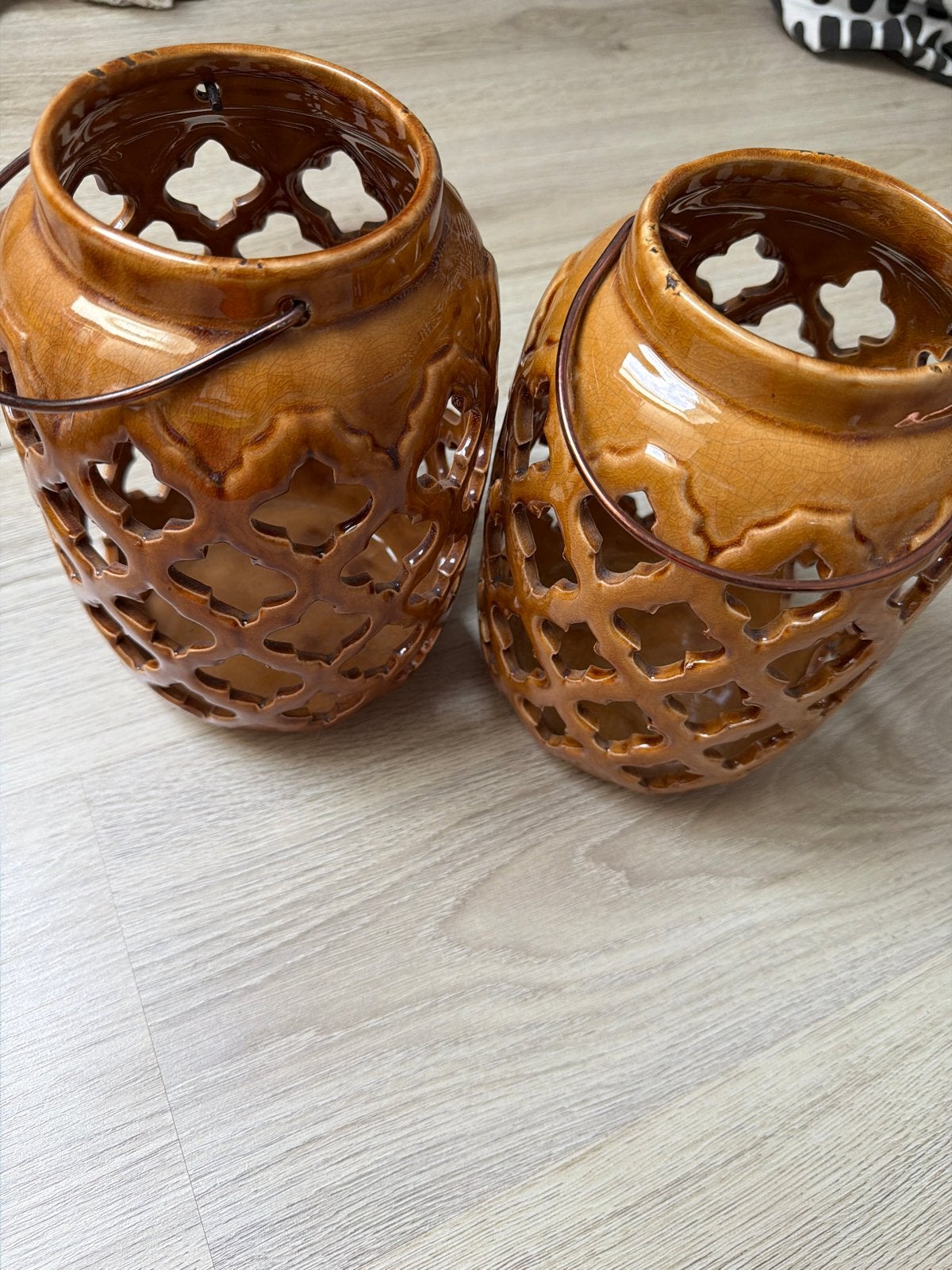 Riverdale Kandelaars - Set van 2, 22 cm hoog, Huis en Inrichting, Riverdale, Gebruikt, Bruin, Ophalen of Verzenden