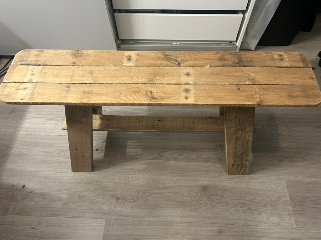 Houten bankje, Huis en Inrichting, Woonaccessoires | Overige, Ophalen, Zo goed als nieuw