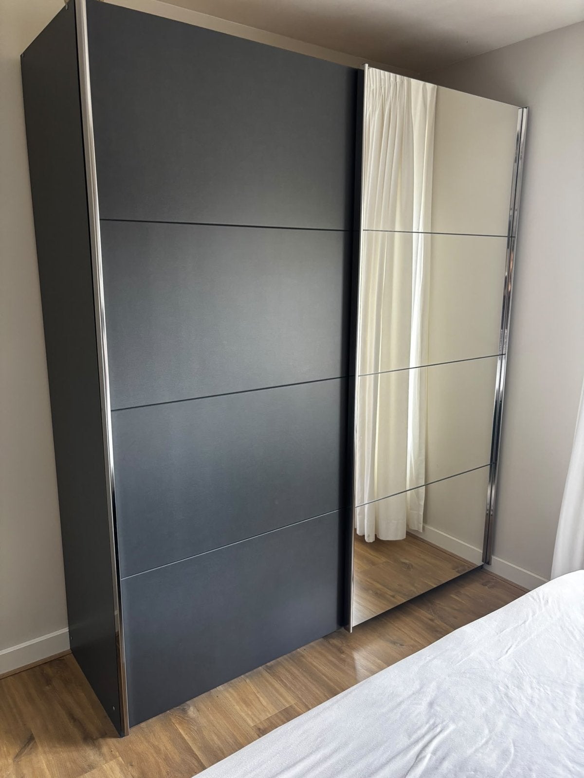 Goossens kledingkast Miami met spiegeldeur (60x180x210 cm), Ophalen, Gebruikt, 200 cm of meer, 150 tot 200 cm