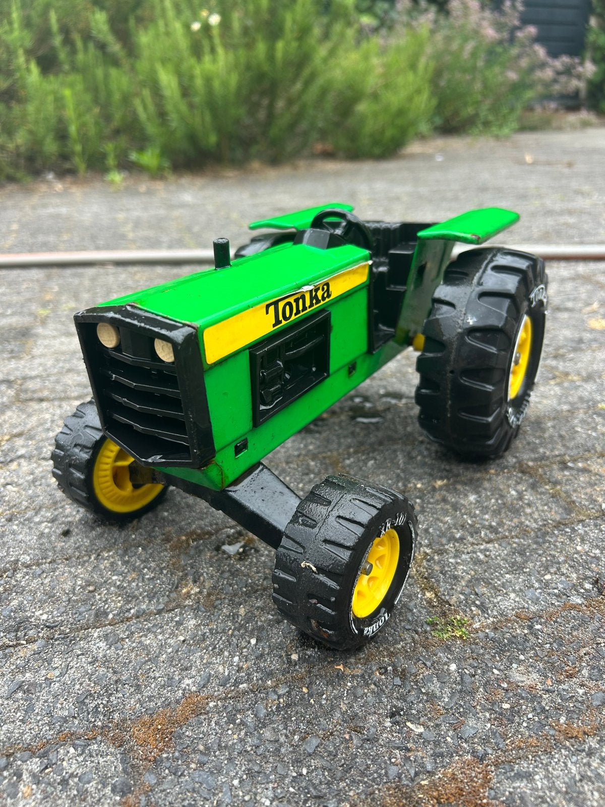 Vintage Tonka Tractor Speelgoed - Groen en Geel, Ophalen of Verzenden, Gebruikt