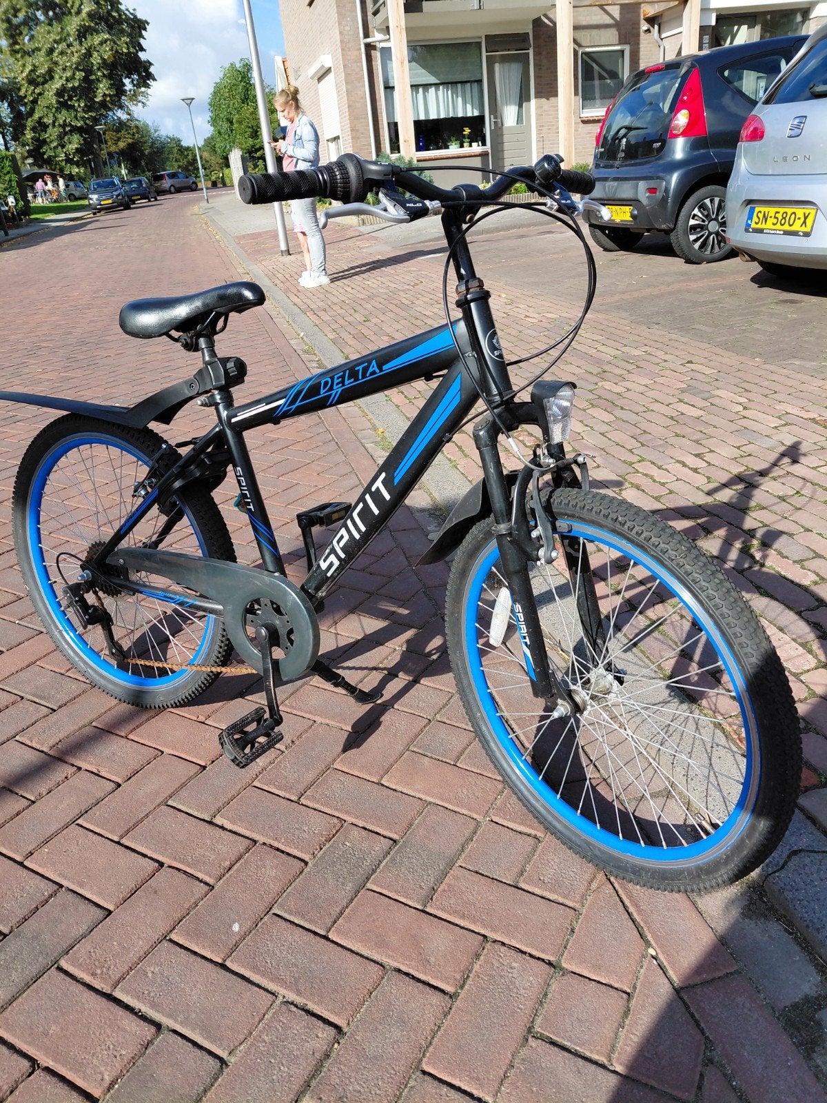 Spirit Delta kinderfiets 24 inch - Zwart/Blauw, Fietsen en Brommers, Ophalen, 20 inch of meer, Spirit Delta, Gebruikt