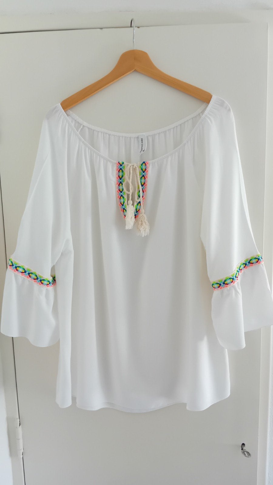 New Collection  offshoulder blouse Ibiza stijl wit one size, Kleding | Dames, Blouses en Tunieken, New Collection, Ophalen of Verzenden