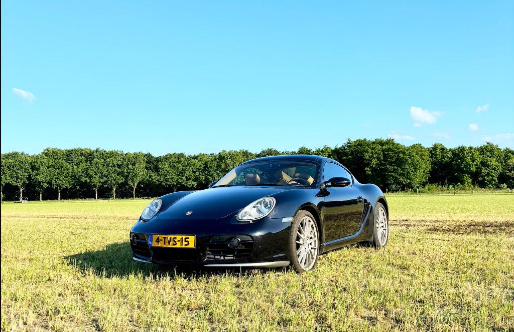 Porsche Cayman 3.4 S AUT 2006 Zwart, Auto's, Porsche, Sound system, Beige, Leder, Geïmporteerd