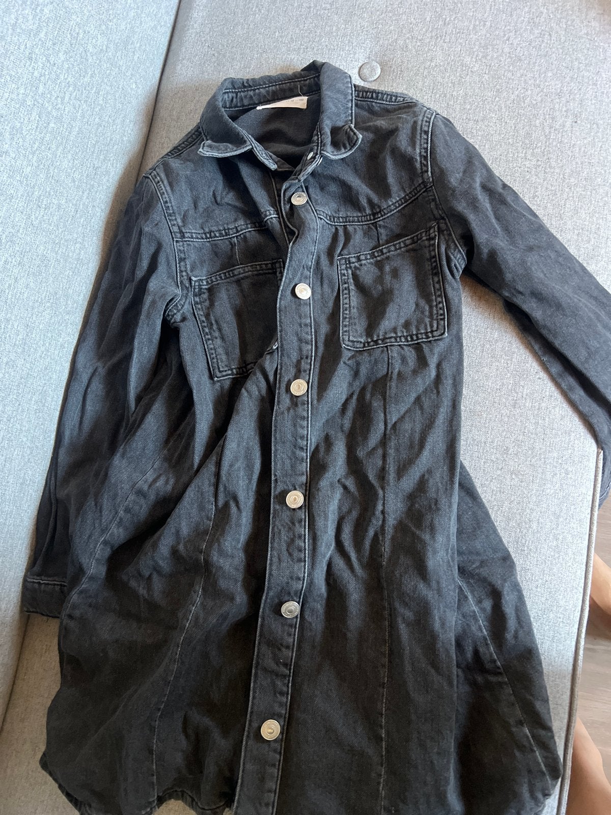 Zwarte denim jurk Zara, maat 152 (11-12 jaar), Ophalen of Verzenden, Gebruikt, Meisje