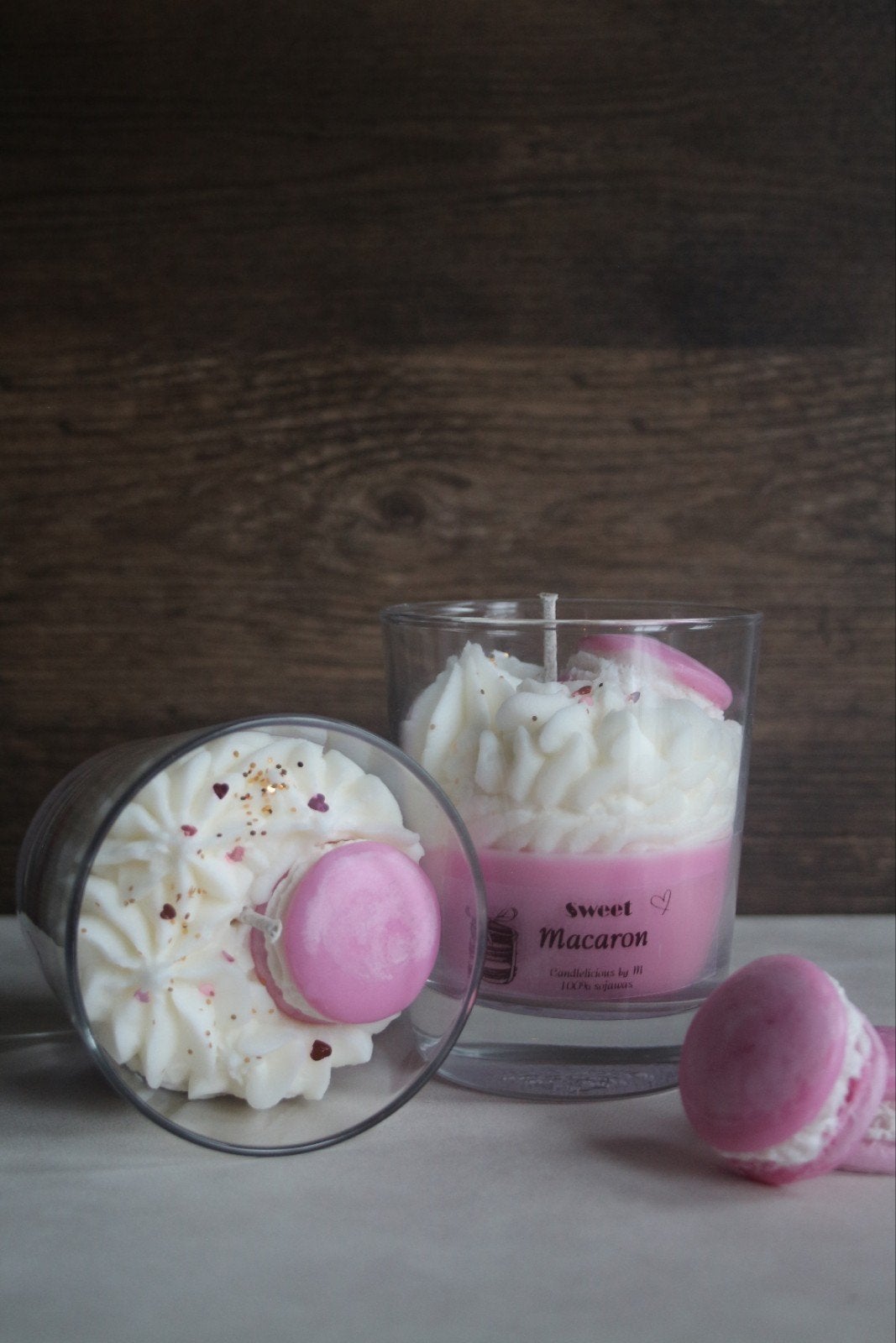 Roze macaron kaars. Nieuw!, Ophalen of Verzenden, Nieuw, Roze, Kaars