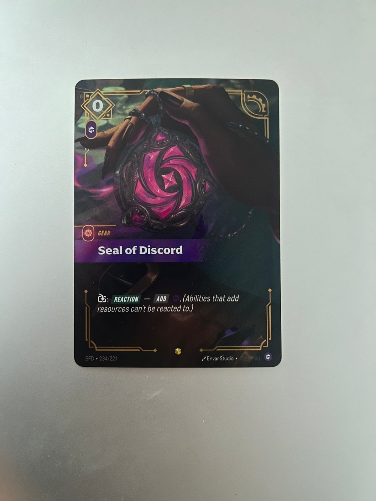 Seal of Discord | League of Legends Trading Card, Ophalen of Verzenden, Nieuw, Losse kaart