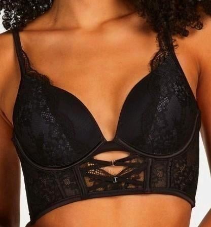 Hunkemöller bh longline 80E zgan, Kleding | Dames, Ondergoed en Lingerie, BH, Zwart, Ophalen of Verzenden